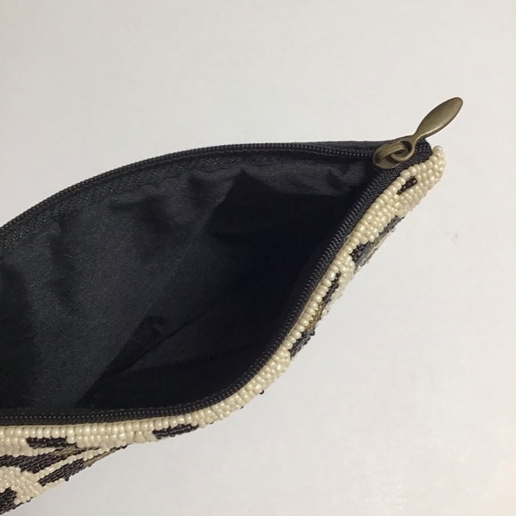 Beaded Leopard Crossbody Club Bag Wristlet Clutch Purse Wallet Bamboo Trading Co - Picture 10 of 14